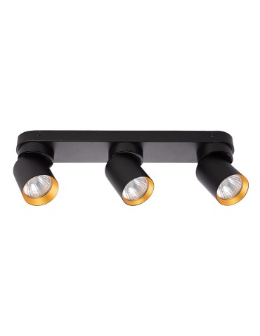 Milagro Lampa Sufitowa Andy 3xGU10 Czarny + Złoty ML9937