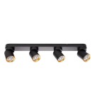 Lampy sufitowe regulowane - spoty - Milagro Lampa Sufitowa Andy 4xGU10 Czarny + Złoty ML9939 - product 1