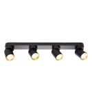 Lampy sufitowe regulowane - spoty - Milagro Lampa Sufitowa Andy 4xGU10 Czarny + Złoty ML9939 - product 2