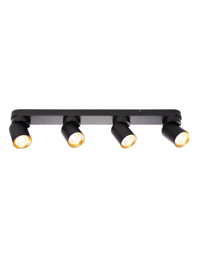 Milagro Lampa Sufitowa Andy 4xGU10 Czarny + Złoty ML9939