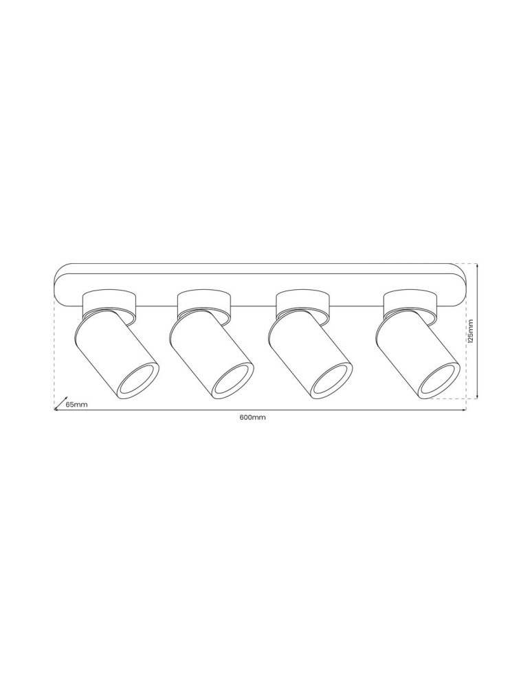 Milagro Lampa Sufitowa Andy 4xGU10 Czarny + Złoty ML9939