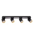 Lampy sufitowe regulowane - spoty - Milagro Lampa Sufitowa Andy 4xGU10 Czarny + Złoty ML9939 - product 5