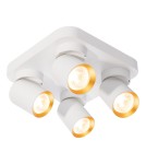 Milagro Lampa Sufitowa Andy 4xGU10 Kwadrat Biały + Złoty ML9940 Milagro Lampa Sufitowa Andy 4xGU10 Kwadrat Biały + Złoty ML9940