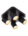 Milagro Lampa Sufitowa Andy 4xGU10 Kwadrat Czarny + Złoty ML9941