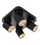 Milagro Lampa Sufitowa Andy 4xGU10 Kwadrat Czarny + Złoty ML9941 Milagro Lampa Sufitowa Andy 4xGU10 Kwadrat Czarny + Złoty ML9941