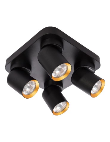Milagro Lampa Sufitowa Andy 4xGU10 Kwadrat Czarny + Złoty ML9941 - produkt 2