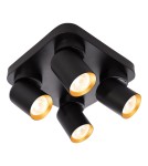 Milagro Lampa Sufitowa Andy 4xGU10 Kwadrat Czarny + Złoty ML9941 Milagro Lampa Sufitowa Andy 4xGU10 Kwadrat Czarny + Złoty ML9941