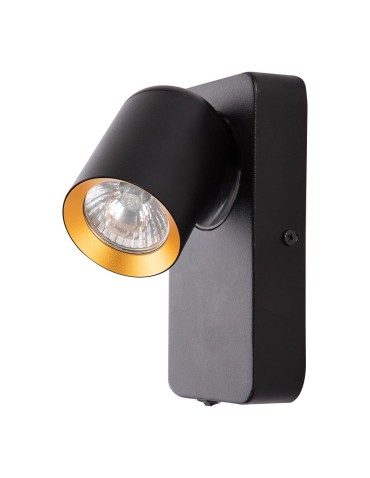 Milagro Kinkiet Andy 1xGU10 Czarny + Złoty ML9943