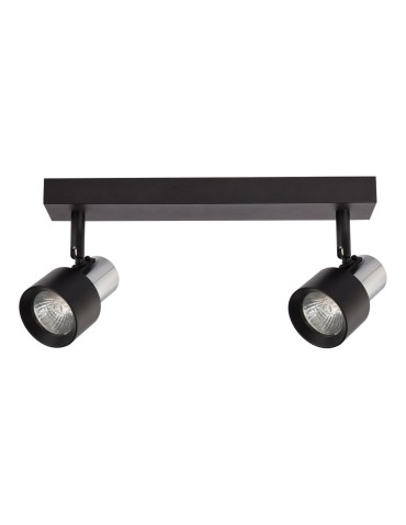 Milagro Lampa Sufitowa Cino 2xGU10 Czarny + Chrom ML9947