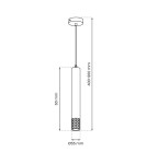 Milagro Lampa wisząca TUBI CHROM 1xGU10 ML8875 Milagro Lampa wisząca TUBI CHROM 1xGU10 ML8875