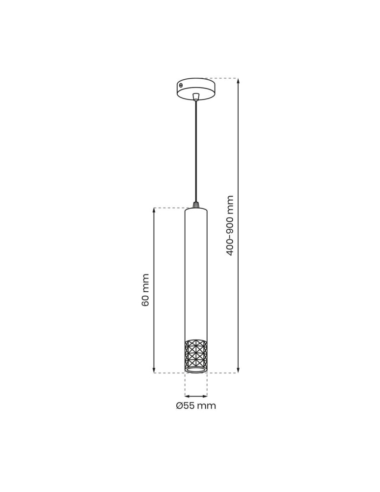 Milagro Lampa wisząca TUBI CHROM 1xGU10 ML8875 Milagro Lampa wisząca TUBI CHROM 1xGU10 ML8875