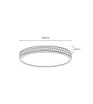 Lampy sufitowe z kryształami - Milagro Plafoniera SHINY CLEAR 34W Ø490 mm ML8499 - product 4