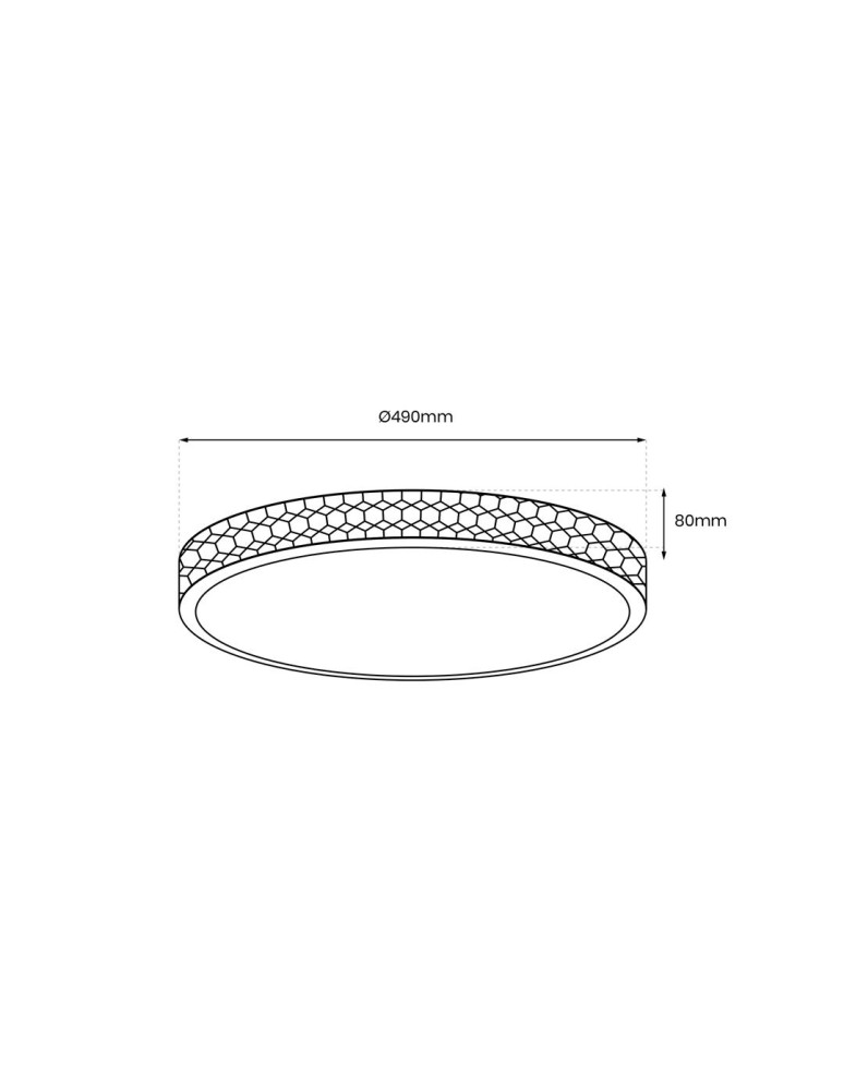 Milagro Plafoniera SHINY CLEAR 34W Ø490 mm ML8499