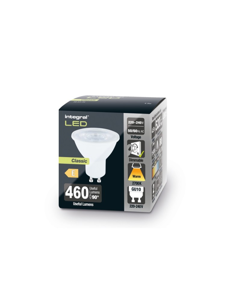 Żarówki LED GU10 230V - Integral LED GU10 PAR16 4.9W (65W) 2700K 520lm Ściemnialna 36-83-34 - product kolory-swiatla.pl 3