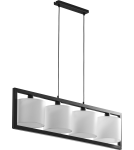 Lampy wiszące - Zuma Line Tessa Lampa Wisząca Czarny / Biały 495 - product 1