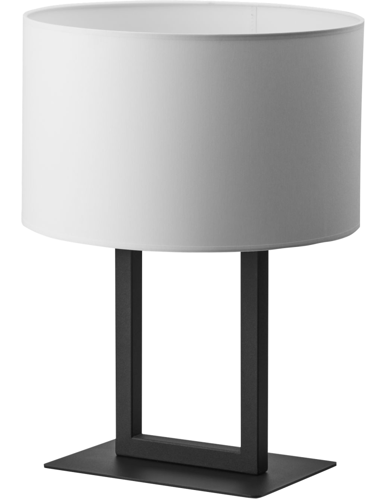 Lampy stołowe z abażurem - Zuma Line Tessa Lampa Stołowa Czarny / Biały 5131 - produkt kolory-swiatla.pl 1