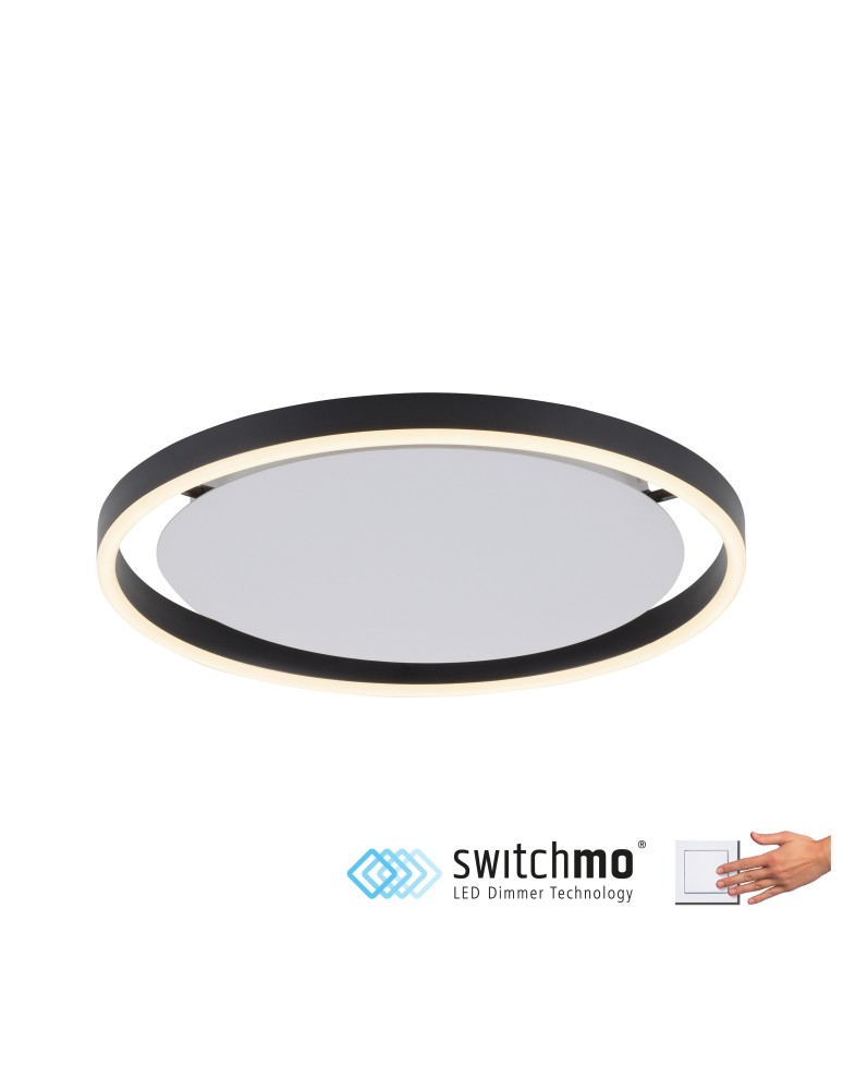 Lampy sufitowe - Leuchten Direkt Ritus 39cm Sufitowa 3 Stopniowe Ściemnianie Zwykłym Włącznikiem Ściennym Antracyt 15391-13 - produkt kolory-swiatla.pl 1