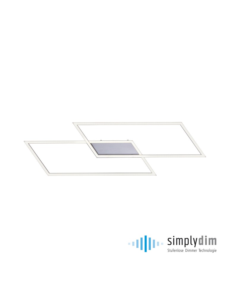 Lampy sufitowe - Paul Neuhaus Inigo Sufitowa Średnia Płynnie Ściemniana Włącznikiem Ściennym Zwykłym Stalowy 8193-55 - produkt kolory-swiatla.pl 1