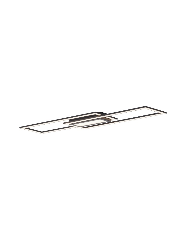 Lampy sufitowe - Leuchten Direkt Asmin Sufitowa Podłużna 100cm 3 Tryby Świecenia Regulacja Włącznikiem Ściennym Zwykłym Czarny 14694-18 - produkt kolory-swiatla.pl 1