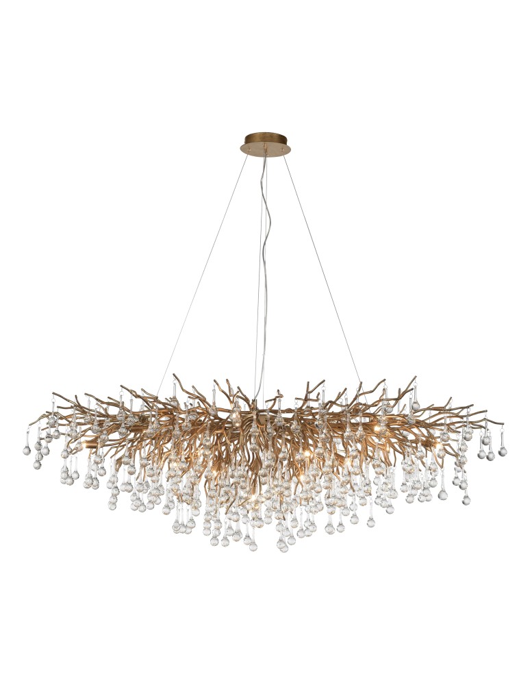 Lampy wiszące glamour - Paul Neuhaus Icicle Lampa Wisząca Stary Mosiądz 2031-11 - produkt kolory-swiatla.pl 1