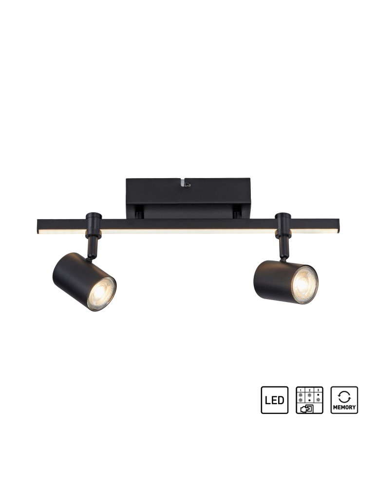 Lampy sufitowe - Paul Neuhaus Barik Lampa Sufitowa Czarny 6524-18 - produkt kolory-swiatla.pl 1