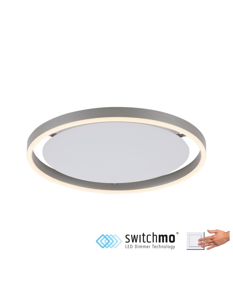 Lampy sufitowe - Leuchten Direkt Ritus 39cm Sufitowa 3 Stopniowe Ściemnianie Zwykłym Włącznikiem Ściennym Aluminium 15391-95 - produkt kolory-swiatla.pl 1