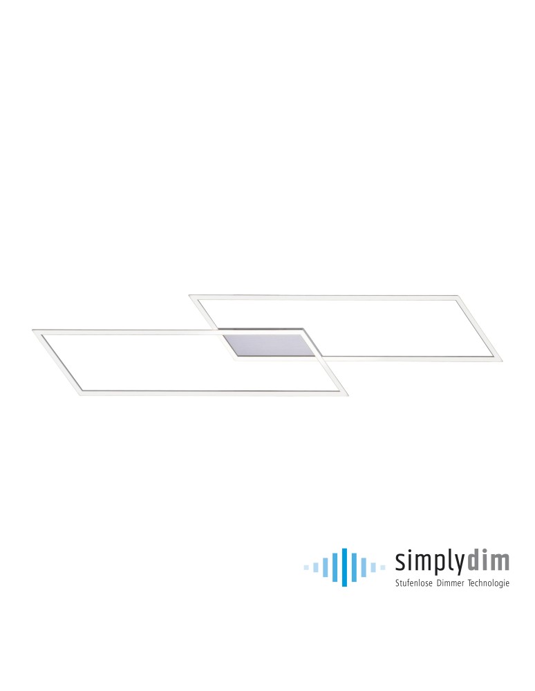 Lampy sufitowe - Paul Neuhaus Inigo Sufitowa Długa Płynnie Ściemniana Włącznikiem Ściennym Zwykłym Stalowy 8194-55 - produkt kolory-swiatla.pl 1