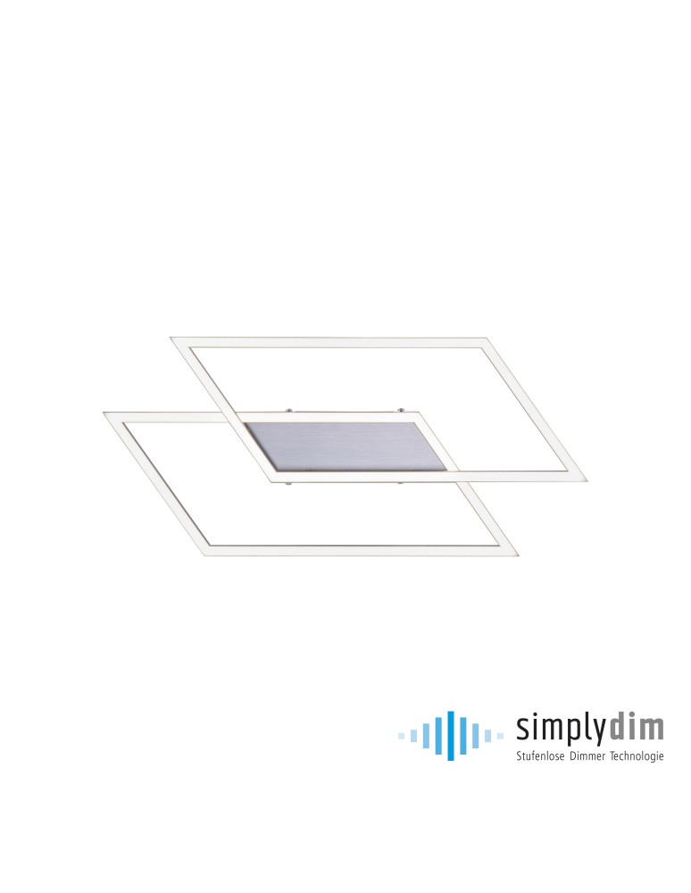 Lampy sufitowe - Paul Neuhaus Inigo Sufitowa Duża Płynnie Ściemniana Włącznikiem Ściennym Zwykłym Stalowy 8192-55 - produkt kolory-swiatla.pl 1