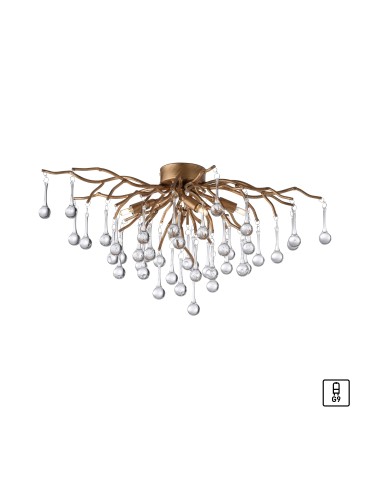 Paul Neuhaus Icicle Lampa Sufitowa Reflektor Stary Mosiądz 8090-11