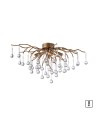 Paul Neuhaus Icicle Lampa Sufitowa Reflektor Stary Mosiądz 8090-11