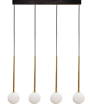 Lampy wiszące kule - Zuma Line Ali Lampa Wisząca Czarny / Złoty 5640 - product 1