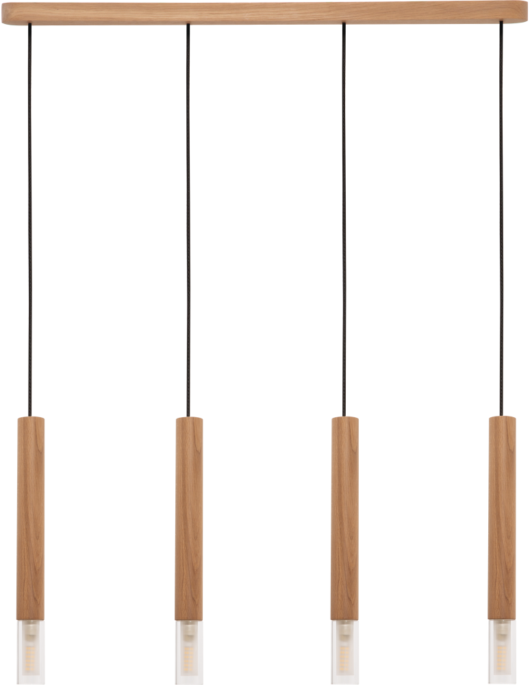 Lampy wiszące na listwie - Zuma Line Madera Lampa Wisząca Drewno Naturalne 8620403 - produkt kolory-swiatla.pl 1