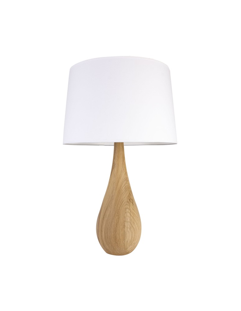 Lampy stołowe z abażurem - Zuma Line Tureen Lampa Stołowa Biały / Drewno 4112245 - produkt kolory-swiatla.pl 1