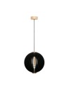 Zuma Line Orb Lampa Wisząca Czarny / Drewno 7510144