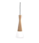 Lampy wiszące drewniane - Zuma Line Cone Lampa Wisząca Biały / Drewno 8511103 - product 1