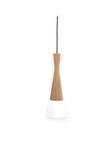 Zuma Line Cone Lampa Wisząca Biały / Drewno 8511103
