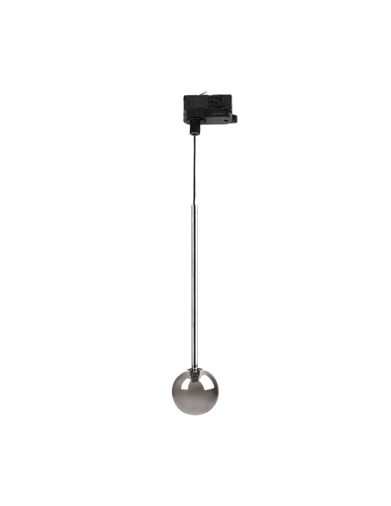 Lampy do szynoprzewodów 3 fazowych - Zuma Line Luna 1 Lampa Wisząca Do Szynoprzewodu Trójobwodowego (3-Fazowego) Czarny / Chrom 9040Bk - produkt kolory-swiatla.pl 1