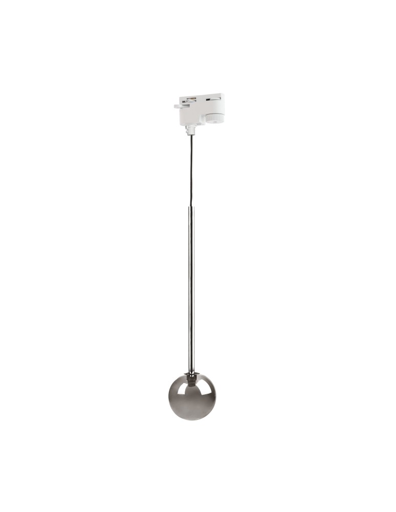 Lampy do szynoprzewodów 1 fazowych - Zuma Line Luna 1 Lampa Wisząca Do Szynoprzewodu Jednoobwodowego (1-Fazowego) Biały / Chrom 9070Wh - produkt kolory-swiatla.pl 1