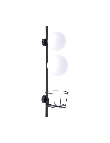 Zuma Line Plant Lampa Ścienna Na Doniczkę Kwiaty 1Xe14+1Xe27 Czarny 5002