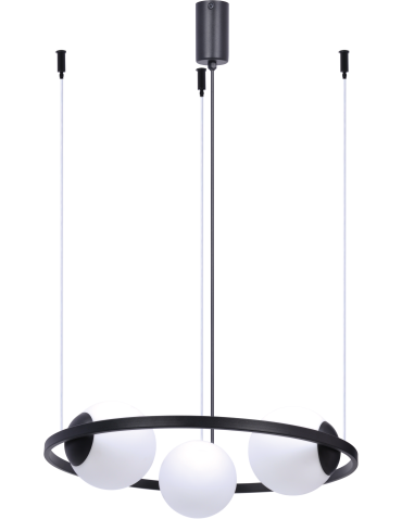 Zuma Line Orbit 3 Lampa Wisząca 3Xe27 Kule Czarny 5004
