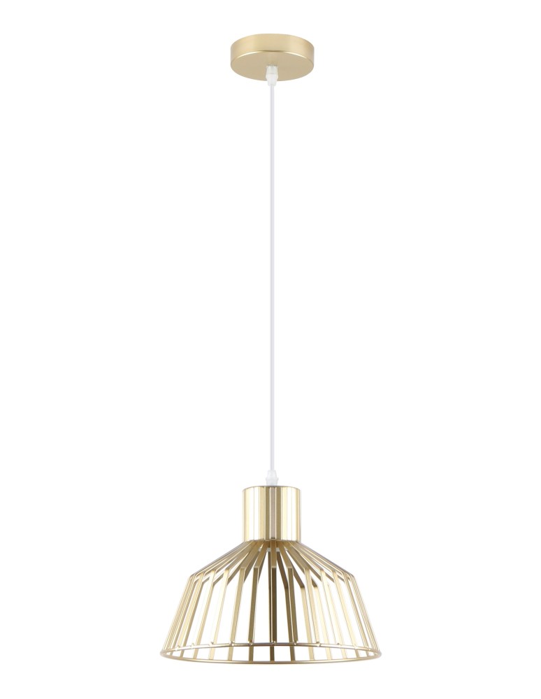 Lampy wiszące pojedyncze - Zuma Line Dolia Lampa Wisząca Złoty A8078-Gld - produkt kolory-swiatla.pl 1