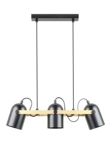 Zuma Line Fati Lampa Wisząca Czarny Matowy / Złoty A8163-3A