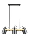 Zuma Line Fati Lampa Wisząca Czarny Matowy / Złoty A8163-3A