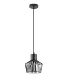 Lampy wiszące pojedyncze - Zuma Line Dolia Lampa Wisząca Czarny Matowy A8079-Bk - produkt 1
