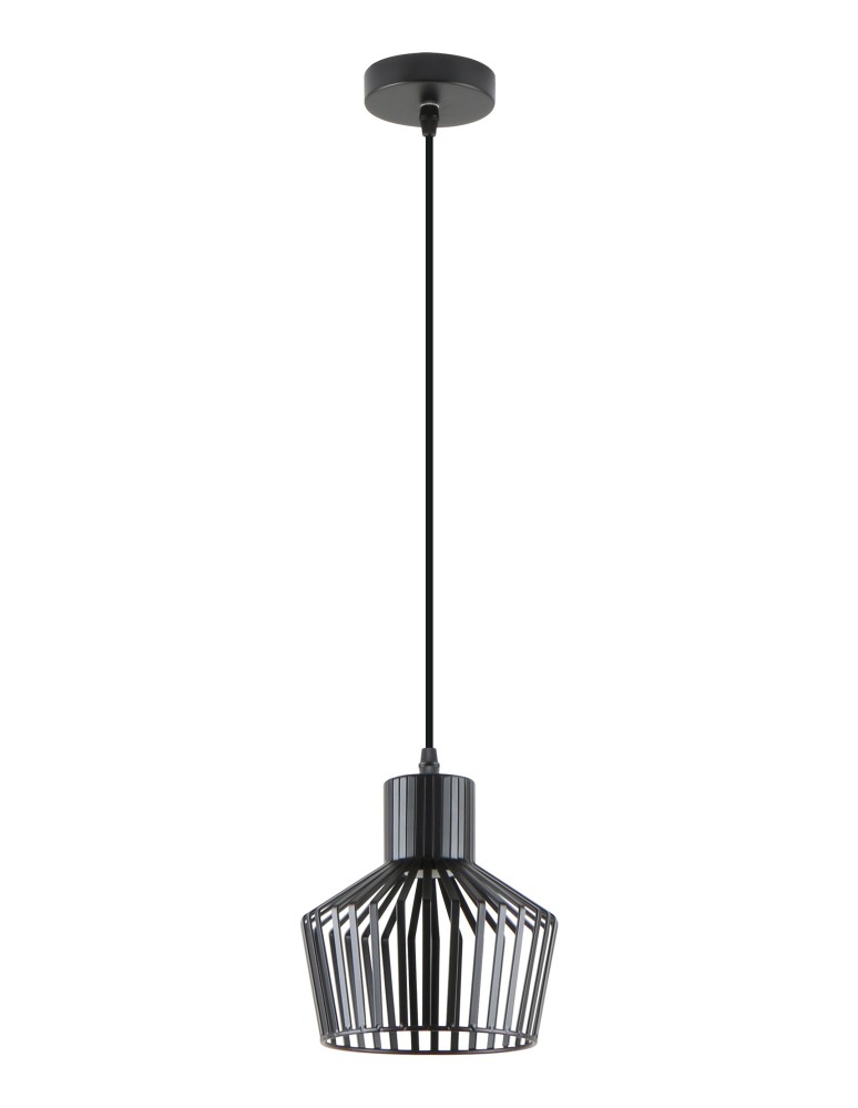 Lampy wiszące pojedyncze - Zuma Line Dolia Lampa Wisząca Czarny Matowy A8079-Bk - produkt kolory-swiatla.pl 1