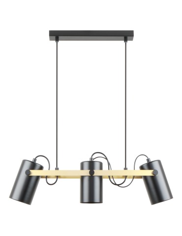 Zuma Line Resi Lampa Wisząca Czarny Matowy / Złoty A8162-3A