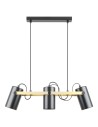 Zuma Line Resi Lampa Wisząca Czarny Matowy / Złoty A8162-3A