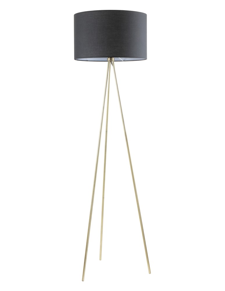 Lampy podłogowe trójnóg - Zuma Line Cara Lampa Podłogowa Czarny A4001-Bk - produkt kolory-swiatla.pl 1