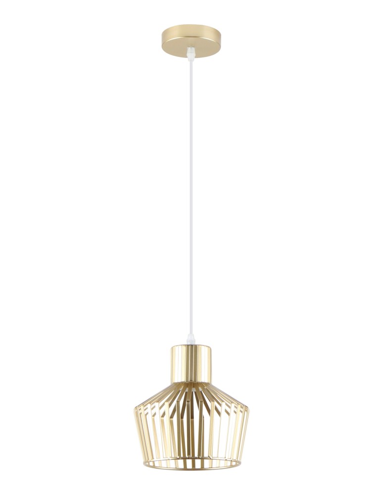 Lampy wiszące pojedyncze - Zuma Line Dolia Lampa Wisząca Złoty A8079-Gld - produkt kolory-swiatla.pl 1
