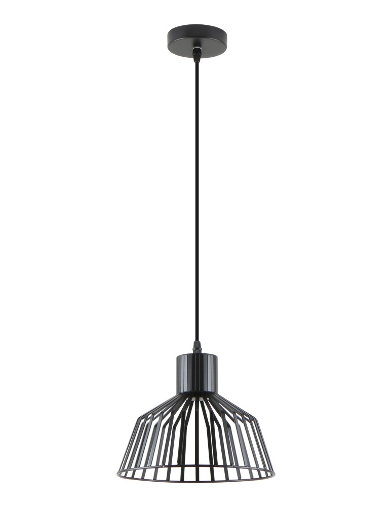Lampy wiszące pojedyncze - Zuma Line Dolia Lampa Wisząca Czarny Matowy A8078-Bk - produkt kolory-swiatla.pl 1